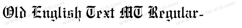 Old English Text MT Regular字体转换